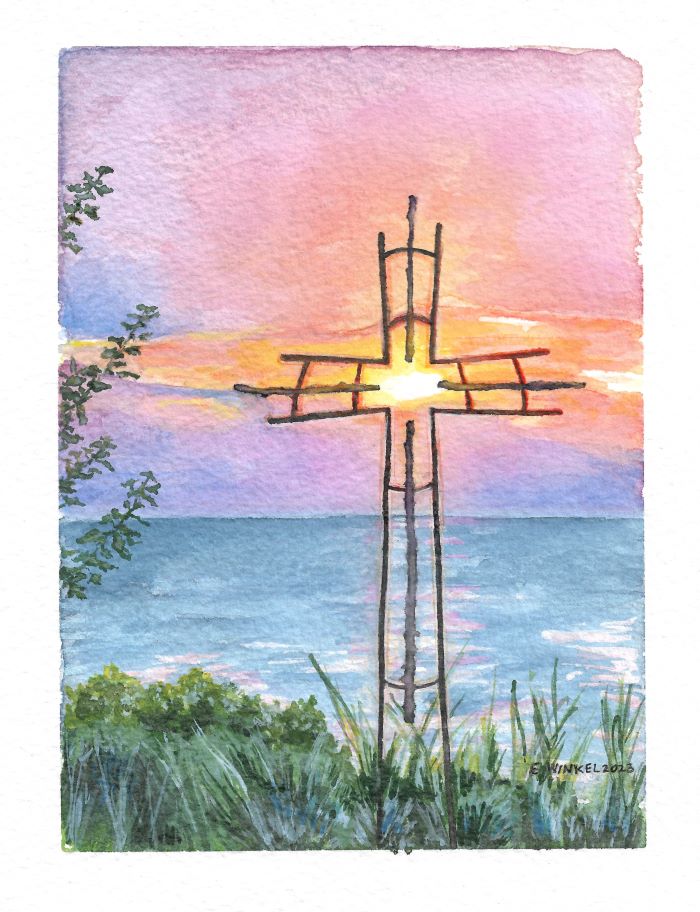 RKD Cross at Sunset- Original Artwork