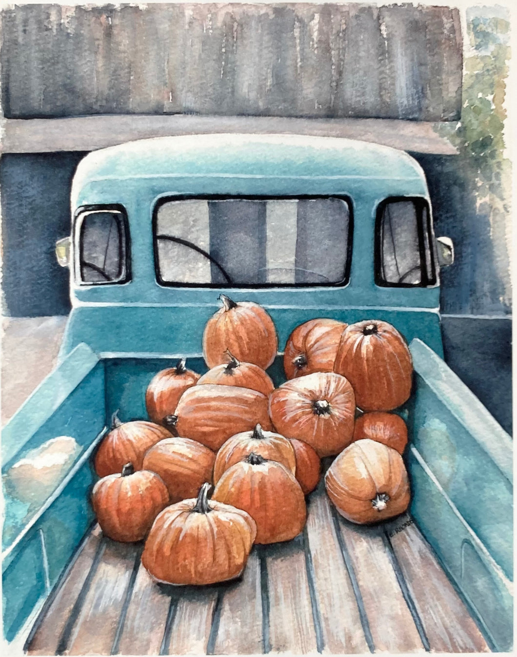 Pumpkin Truck- Single Card