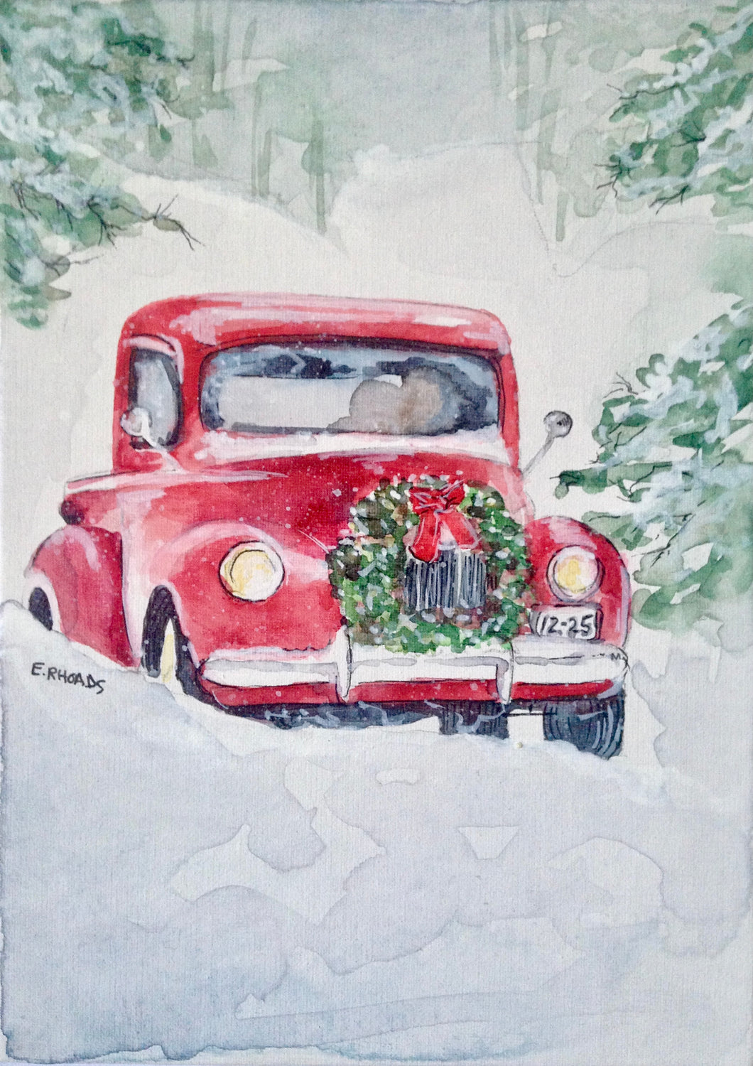 Christmas Truck- Single Card