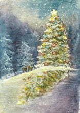 Load image into Gallery viewer, Christmas Tree- Original Watercolor 5x7
