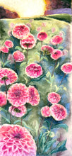 Load image into Gallery viewer, Golden Hour in the Garden, Dahlias- Original Artwork in Pastel
