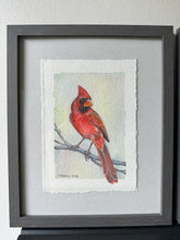 Load image into Gallery viewer, Cardinal- Original Artwork 5x7
