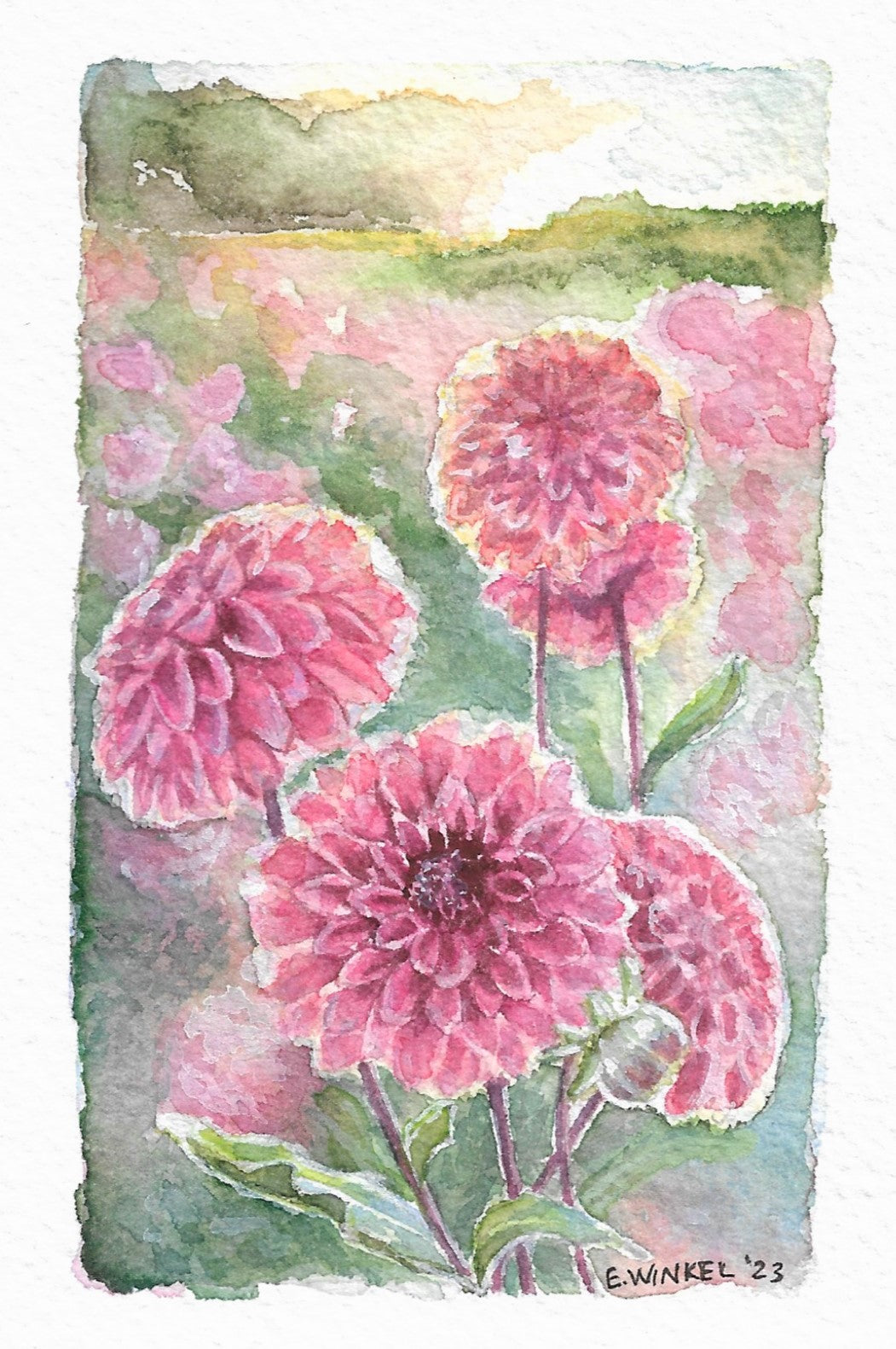 Dahlias- Original Artwork