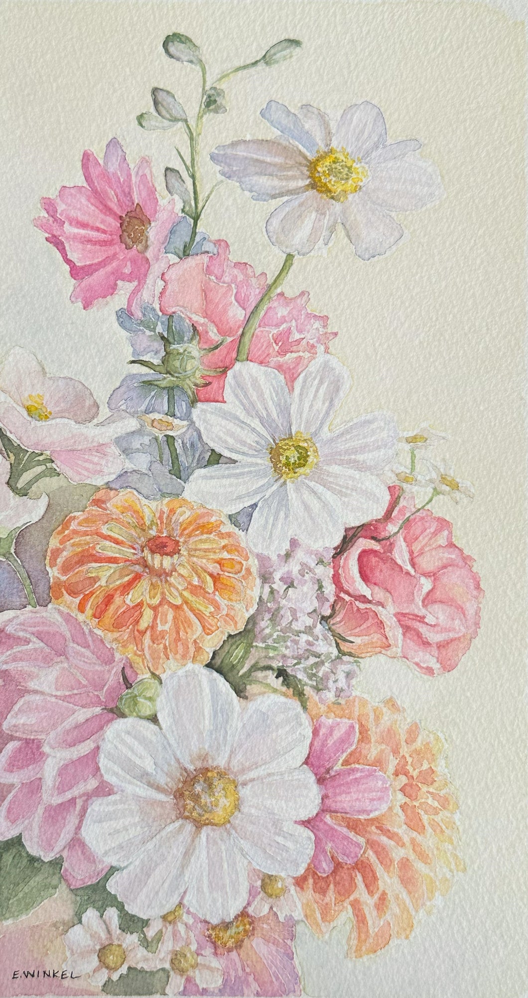 Rose&Radish Floral 3- 7x12in Fine Art Print