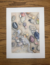 Load image into Gallery viewer, Michigan Rocks- 12x16in matted Fine Art Print
