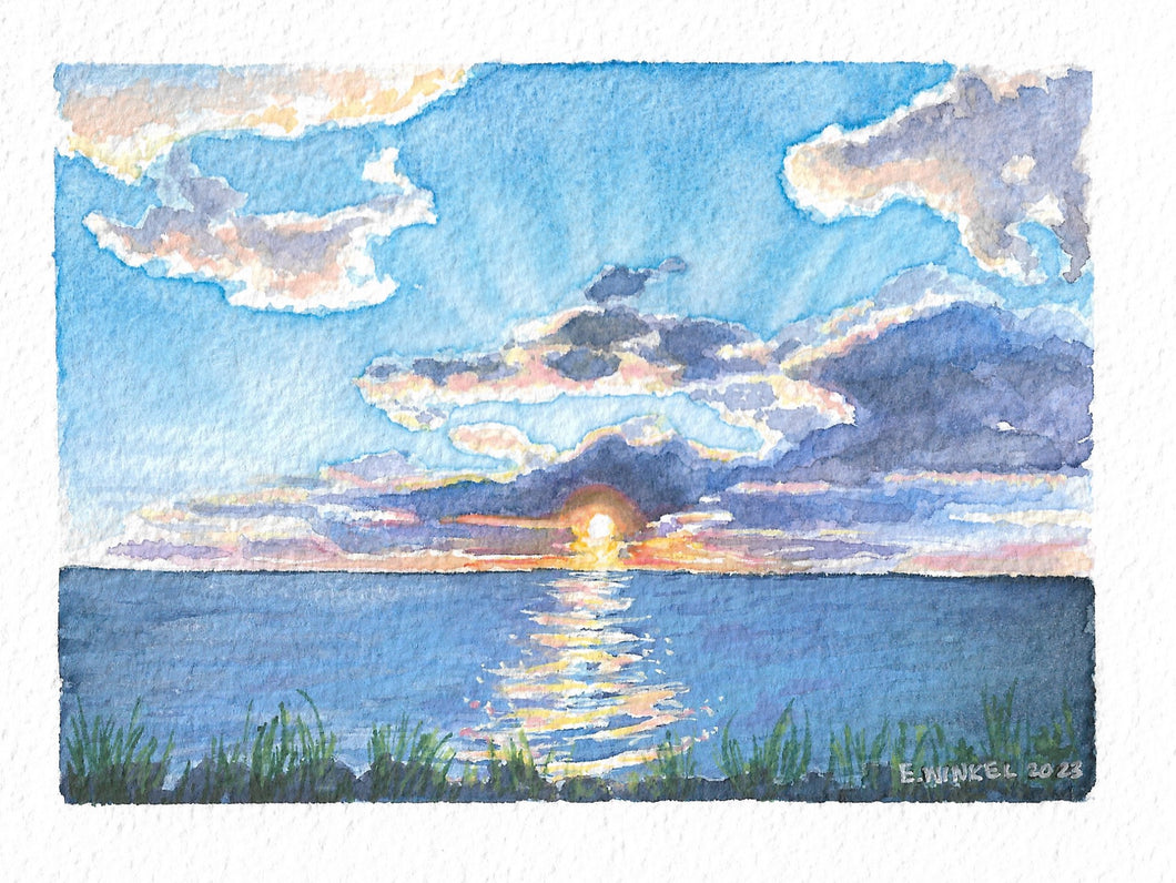 RKD Lake Michigan Sunset- Fine Art Print 8x10
