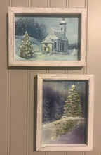Load image into Gallery viewer, Snowy Church- Original Watercolor 5x7
